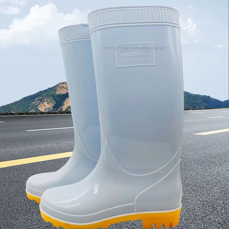 industrial‑white‑waterproof‑dustproof‑pvc‑wellington‑work‑boots