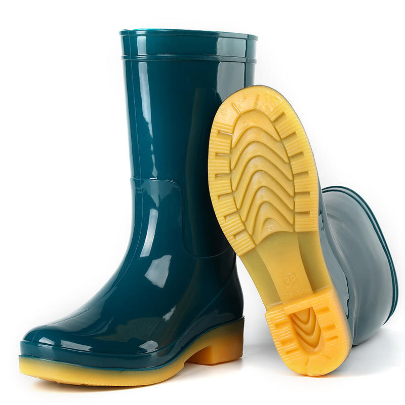 PVC-Regenstiefel für Damen mit rundem Zehenbereich